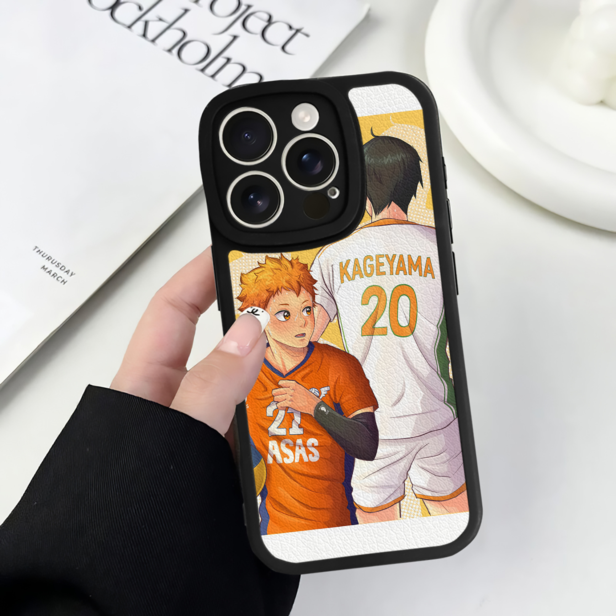 （画像用） ハイキュー!! Haikyu!! 【iPhone 16シリーズ対応】シリコンスマホケース（レザー調） 材質：シリコン